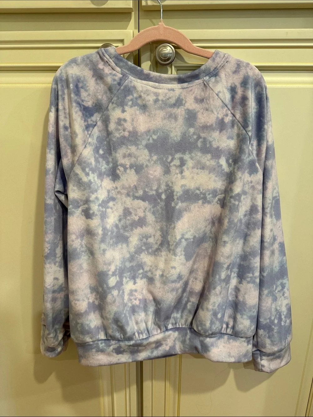 Cat & Jack Lavender and Light Blue Tie-Dye Crewneck Sweater